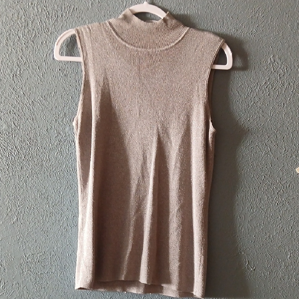 Elegant Sleeveless Beige Top